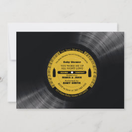 Invitación de Vinyl de música retro de los años 60