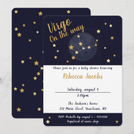 Invitación de Virgo zodiac Baby Shower