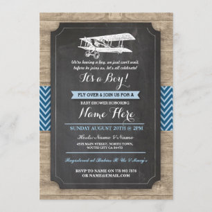 Invitación de vitrina de Fiesta Baby Shower Boy Wo