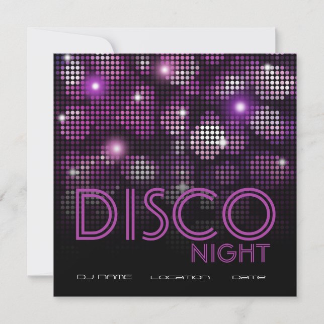 INVITACIÓN DE VOLADOR DE FIESTA DISCO (Anverso)