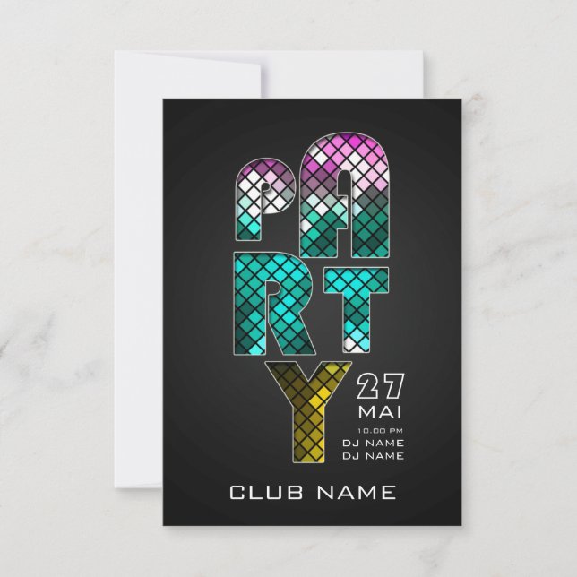 INVITACIÓN DE VOLADOR FIESTA (Anverso)