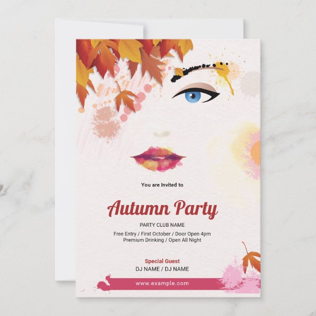 Invitación de volante al Festival de Otoño (Anverso)