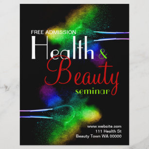 Invitación de volante al Seminario de Belleza Sani