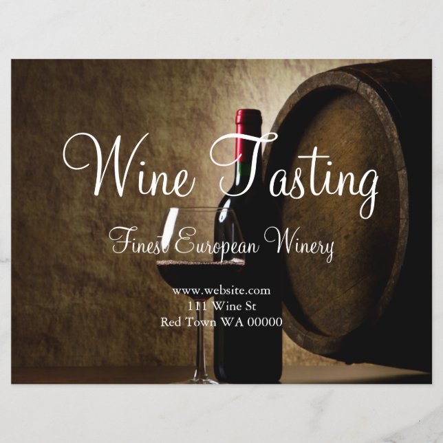 Invitación de volante de invierno para degustación (Frente)