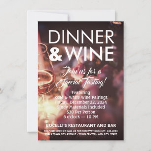 Invitación de Volante Personalizada para Cena y De