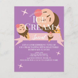 Invitación de Volante Social de Helado Lindo Mora