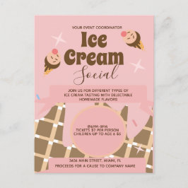 Invitación de Volantes Sociales de Cono de Helado