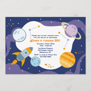 Invitación de vuelo al espacio