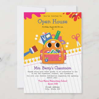 Invitación De Vuelta A La Casa Abierta De La Escuela