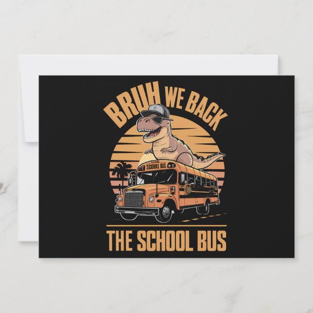 Invitación De vuelta a la escuela Bruh estamos de vuelta prim (Anverso)