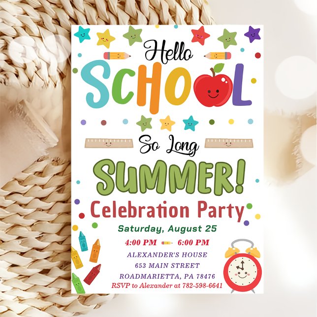 Invitación De Vuelta A La Escuela De Bienvenida, Fiesta De Ve (Subido por el creador)