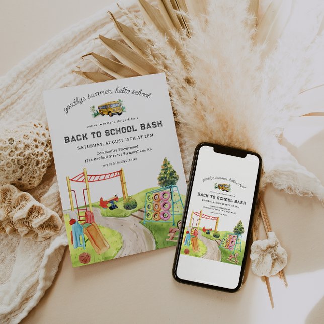 Invitación De Vuelta a la Escuela | Fiesta en el Parque de Ju (Subido por el creador)