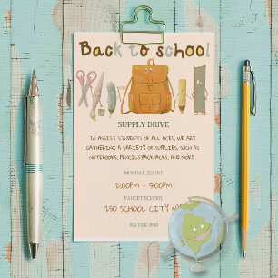 Invitación De vuelta a la escuela, los amigos proveen fondos 