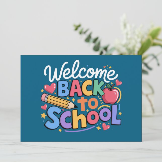 Invitación De vuelta a la escuela maestro primer día de escue (Anverso de pie)
