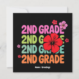 Invitación De vuelta a la escuela primer día de segundo curso