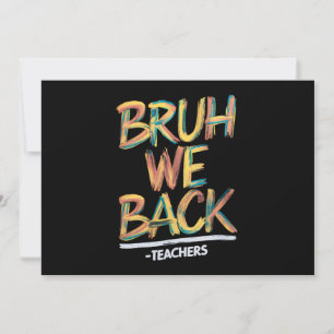Invitación De Vuelta a la Escuela Profesor Bruh Volvemos Prof