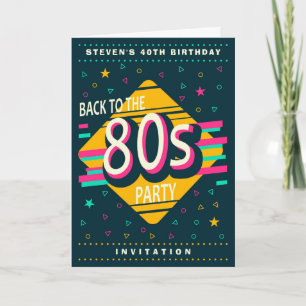 Invitación De vuelta a la fiesta de cumpleaños de los 80