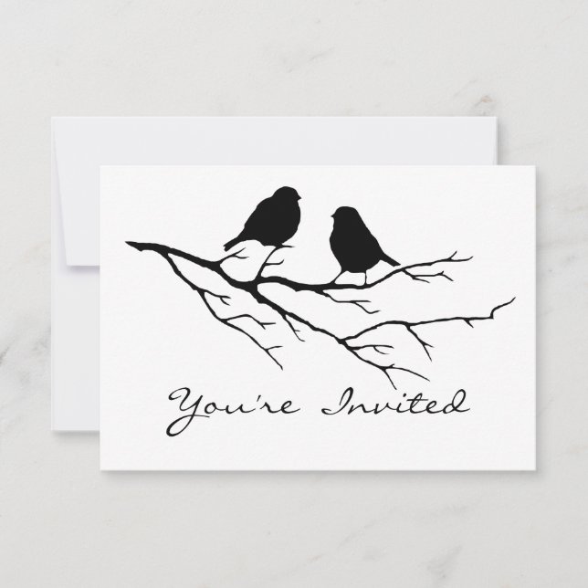 Invitación De vuelta a la naturaleza Aves Año fiesta de cumpl (Anverso)