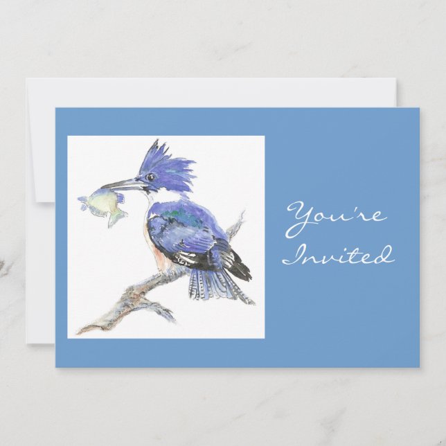 Invitación De vuelta a la naturaleza, Kingfisher, Bird, fiest (Anverso)
