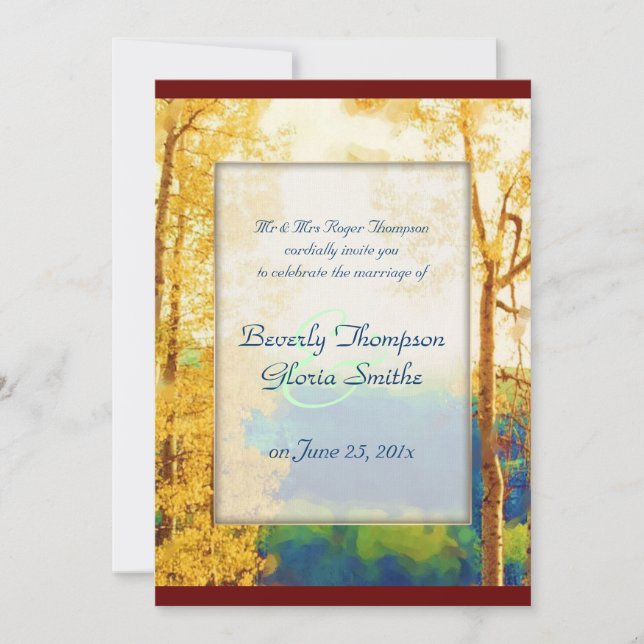 Invitación de WEDDING de brillo (Anverso)