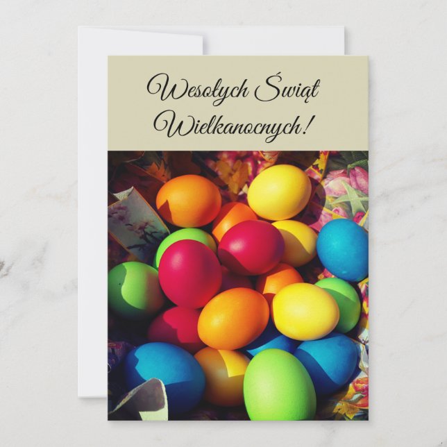 Invitación de Wesolych Swiat a los saludos polacos (Anverso)