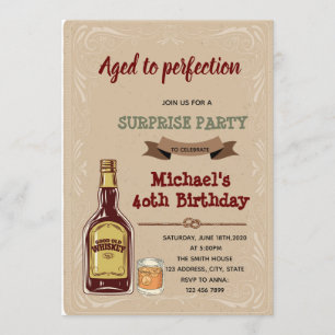 invitación de whisky envejecido a la perfección