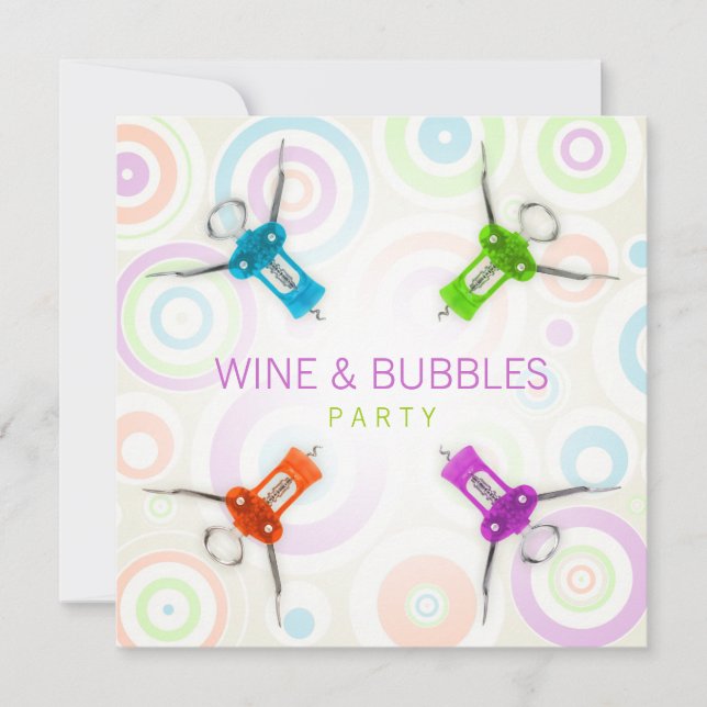 Invitación de Wine Party (Anverso)