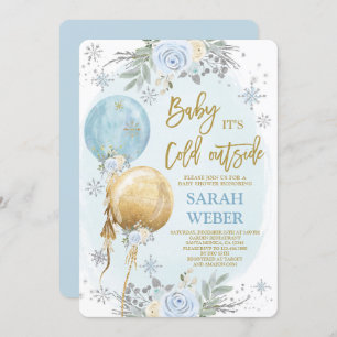 Invitación de Winter Blue Baby