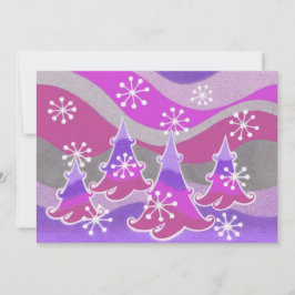 Invitación de Winter Trees Purple
