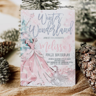 Invitación de Winter Wonderland Fiesta de copos de