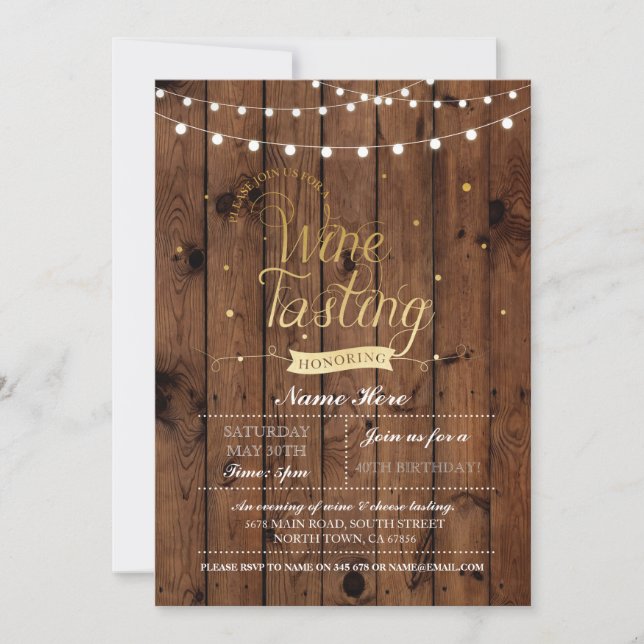 Invitación de Wood a la fiesta de cumpleaños para  (Anverso)