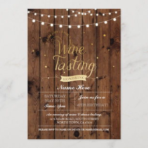 Invitación de Wood a la fiesta de cumpleaños para 