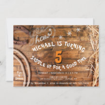 Invitación de Yee Haw Cowboy BIrthday