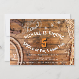 Invitación de Yee Haw Cowboy BIrthday