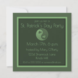 Invitación de Yin Yang Shamrock St. Patrick's Day