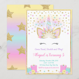 Invitación de Yoga Unicornio, Unicornio