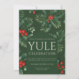 Invitación de Yule Rueda del Año del Solsticio de 