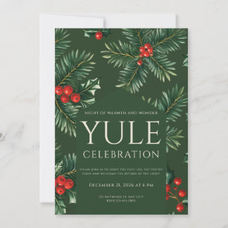 Invitación de Yule Rueda del Año del Solsticio de