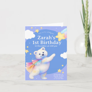 Invitación de Zarah el Oso Polar Bailarín