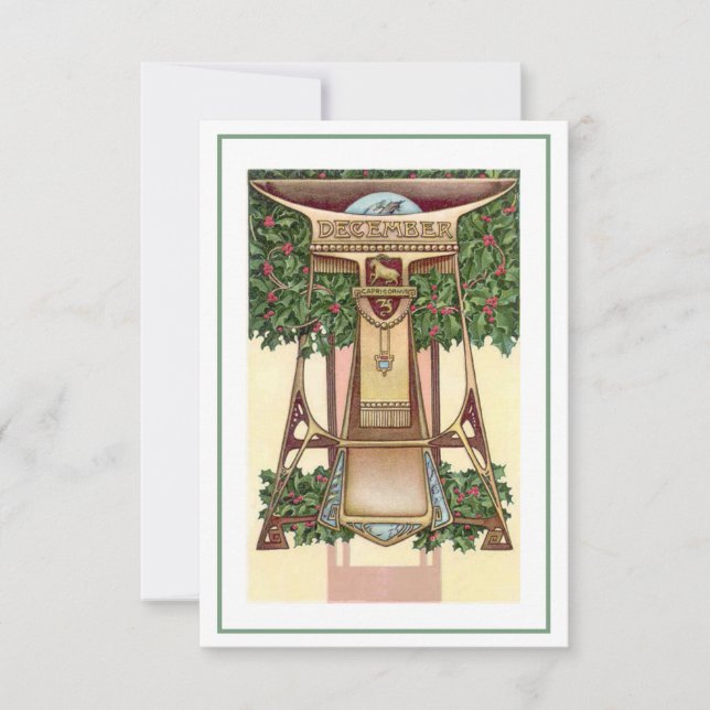 Invitación de zodiaco capricornio de Nouveau Decem (Anverso)