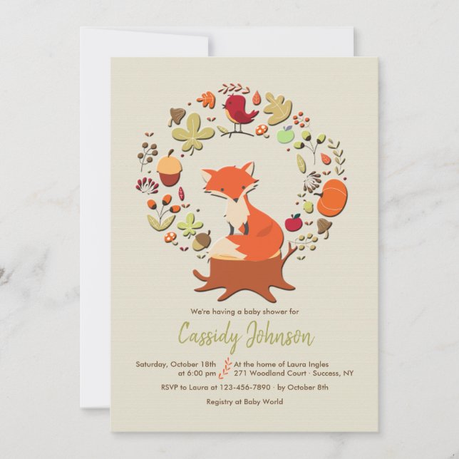 Invitación de Zorro Pequeño (Anverso)