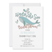 Debajo de la ducha de novias de ballena marina