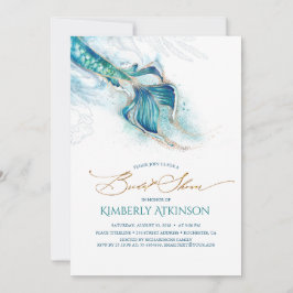 Invitación Debajo de la sirena costera, ducha de novias