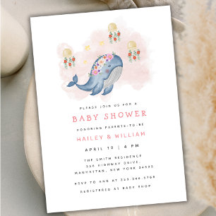 Invitación Debajo De Ver El Dulce Baby Shower Floral De Balle