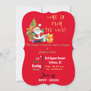 Invitación Debajo del árbol de Navidad