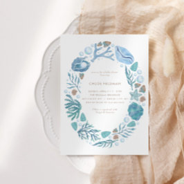 Invitación Debajo del mar acuarela Baby Shower náutico