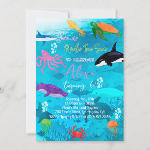 Invitación Debajo Del Mar Brillante