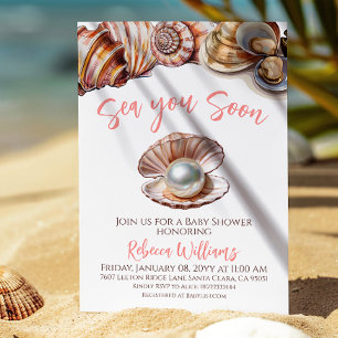 Invitación Debajo Del Mar, Pronto Pearl Baby Shower