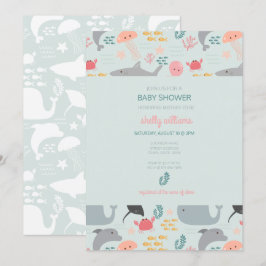 Invitación Debajo Del Patrón De Amigos Del Mar