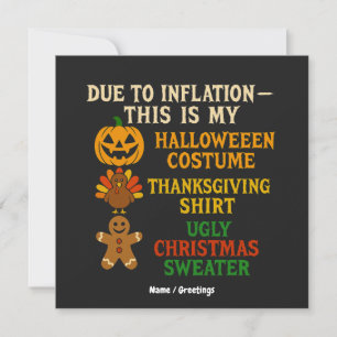 Invitación Debido A La Inflación, Este Es Mi Gracioso Costum
